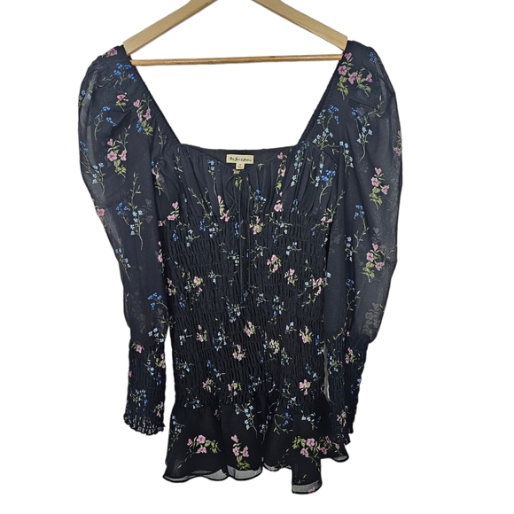 For Love and Lemons Dixon Black Floral Mini Dress Size Medium - Picture 3 of 11